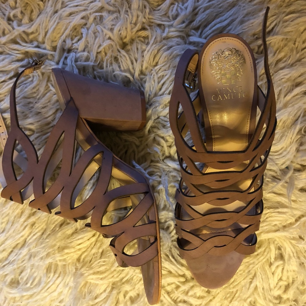 Vince Camuto Chunky Blush Heels